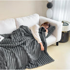 Soft Velvet Rabbit Fur Blanket – Thick & Warm Throw