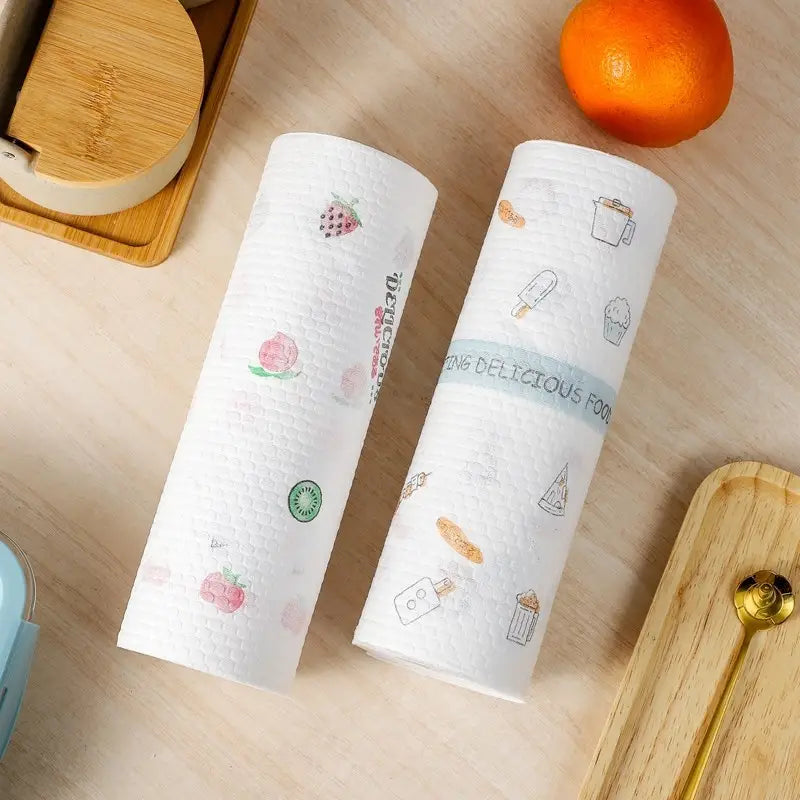 Reusable Bamboo Kitchen Towels Roll - 40 Sheets
