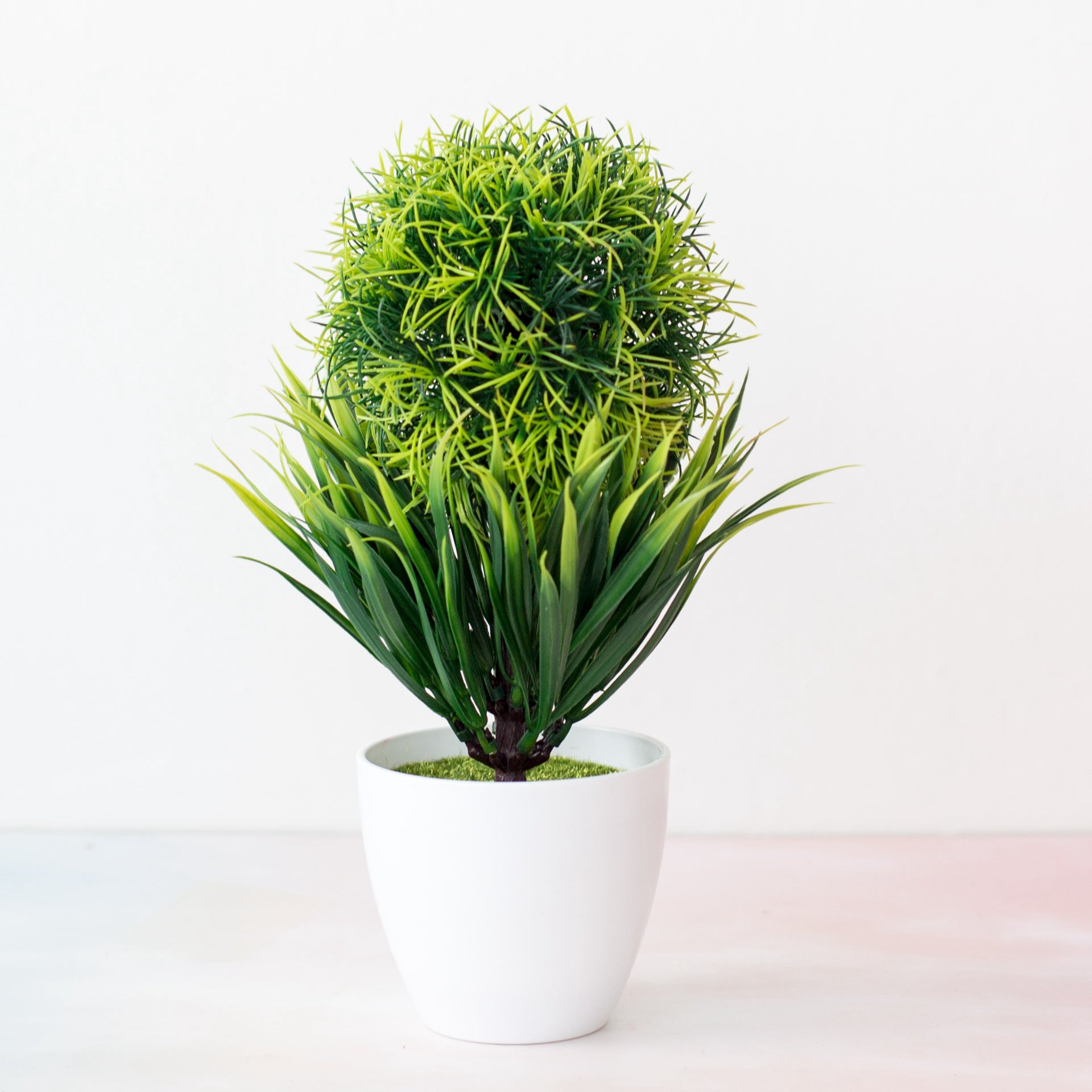 Artificial Flower Pot with Miniature Plant Decor
