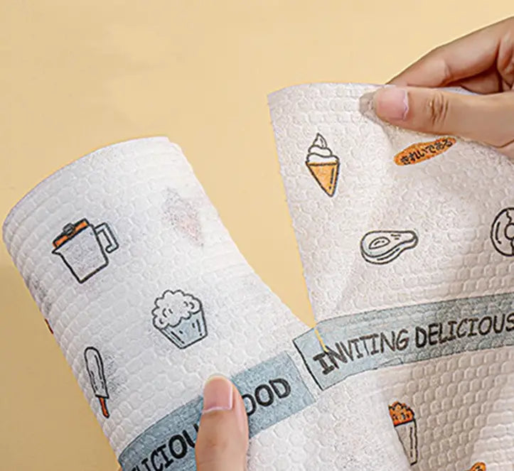Reusable Bamboo Kitchen Towels Roll - 40 Sheets