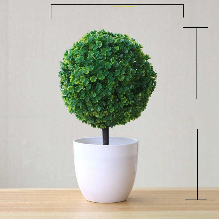 Artificial Flower Pot with Miniature Plant Decor