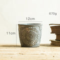 Vintage African Element Flower Pot - Garden Art Vase