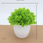 Artificial Flower Pot with Miniature Plant Decor