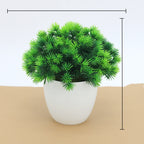 Artificial Flower Pot with Miniature Plant Decor