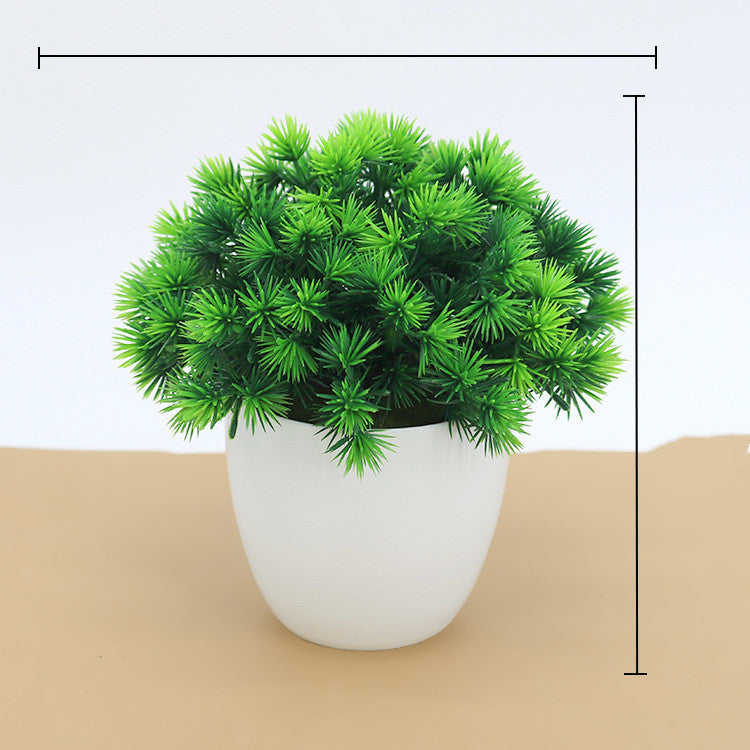 Artificial Flower Pot with Miniature Plant Decor