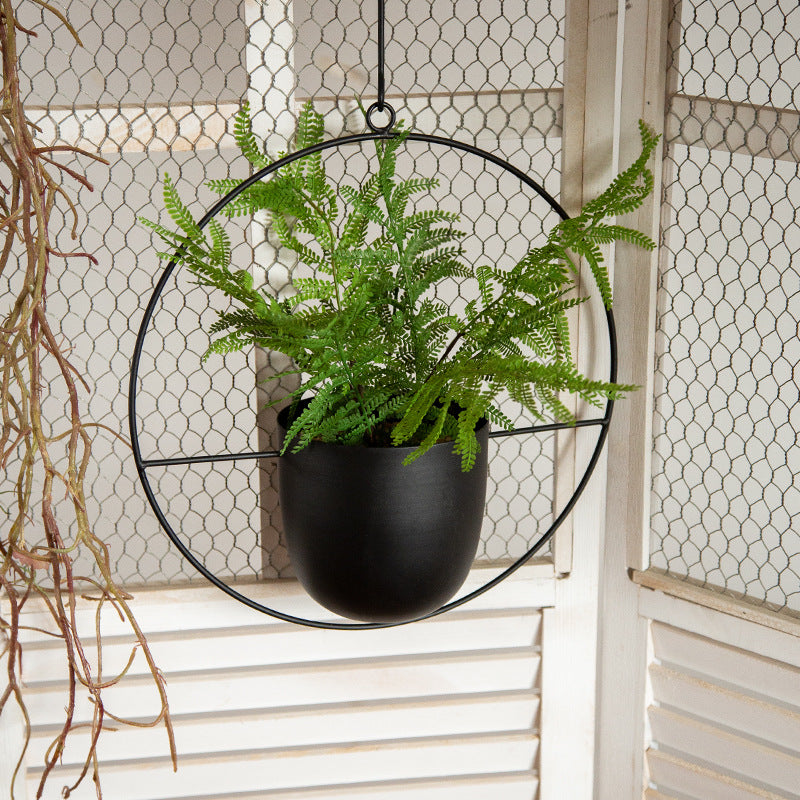 Creative Hanging Iron Flower Pot for Indoor Plants